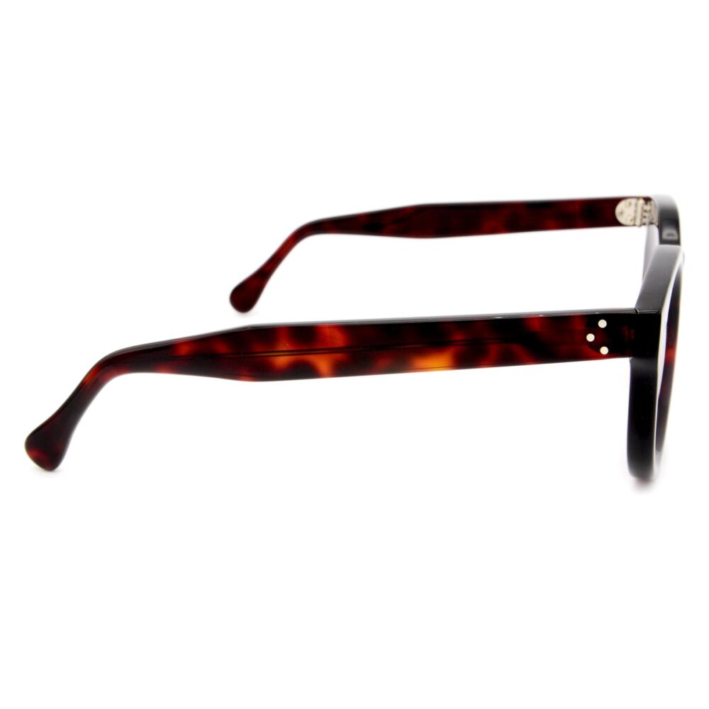 Rialto l'occhiale tondo con montatura spessa bold ricercata elegante dallo stile classico Occhiali Sartoriali