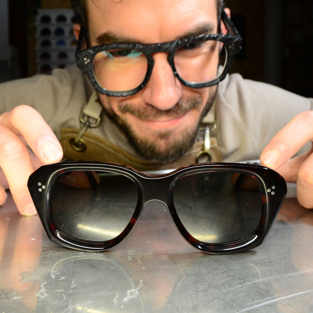 occhiale spesso bold oversize molto grande per viso grande old style de niro su misura personalizzato