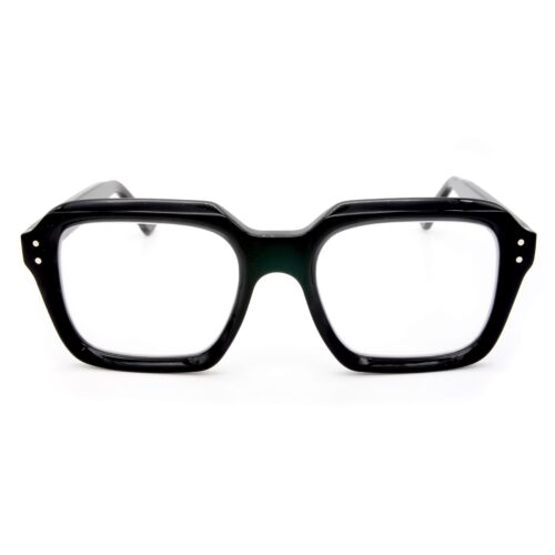 Bob è un occhiale fatto a mano da vista e da sole con lenti rettangolari squadrate grandi spesso importante elegante di stile di design ricercato, realizzato a mano nel nostro laboratorio di Occhiali Sartoriali a Padova