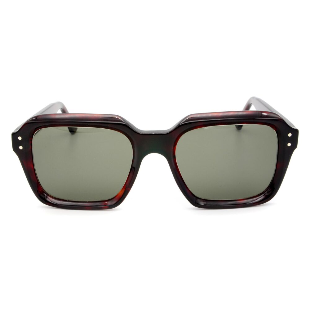 Bob è un occhiale fatto a mano da vista e da sole con lenti rettangolari squadrate grandi spesso importante elegante di stile di design ricercato, realizzato a mano nel nostro laboratorio di Occhiali Sartoriali a Padova