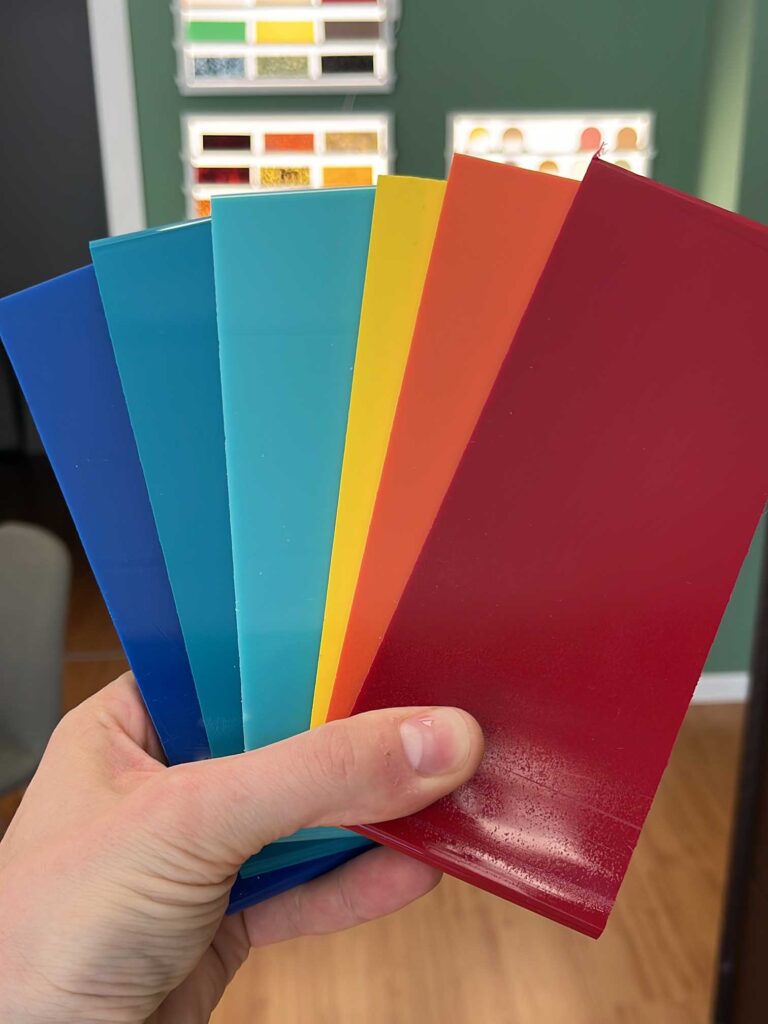 acetato colorato solido per occhiali