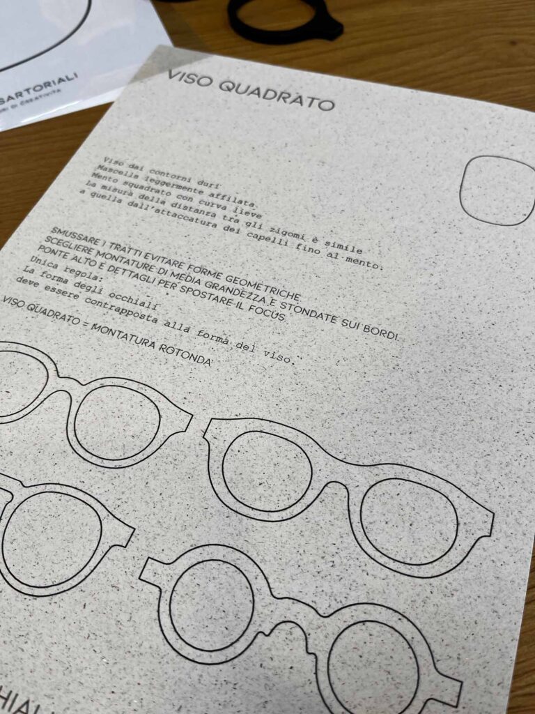 scegliere occhiali per viso quadrato
